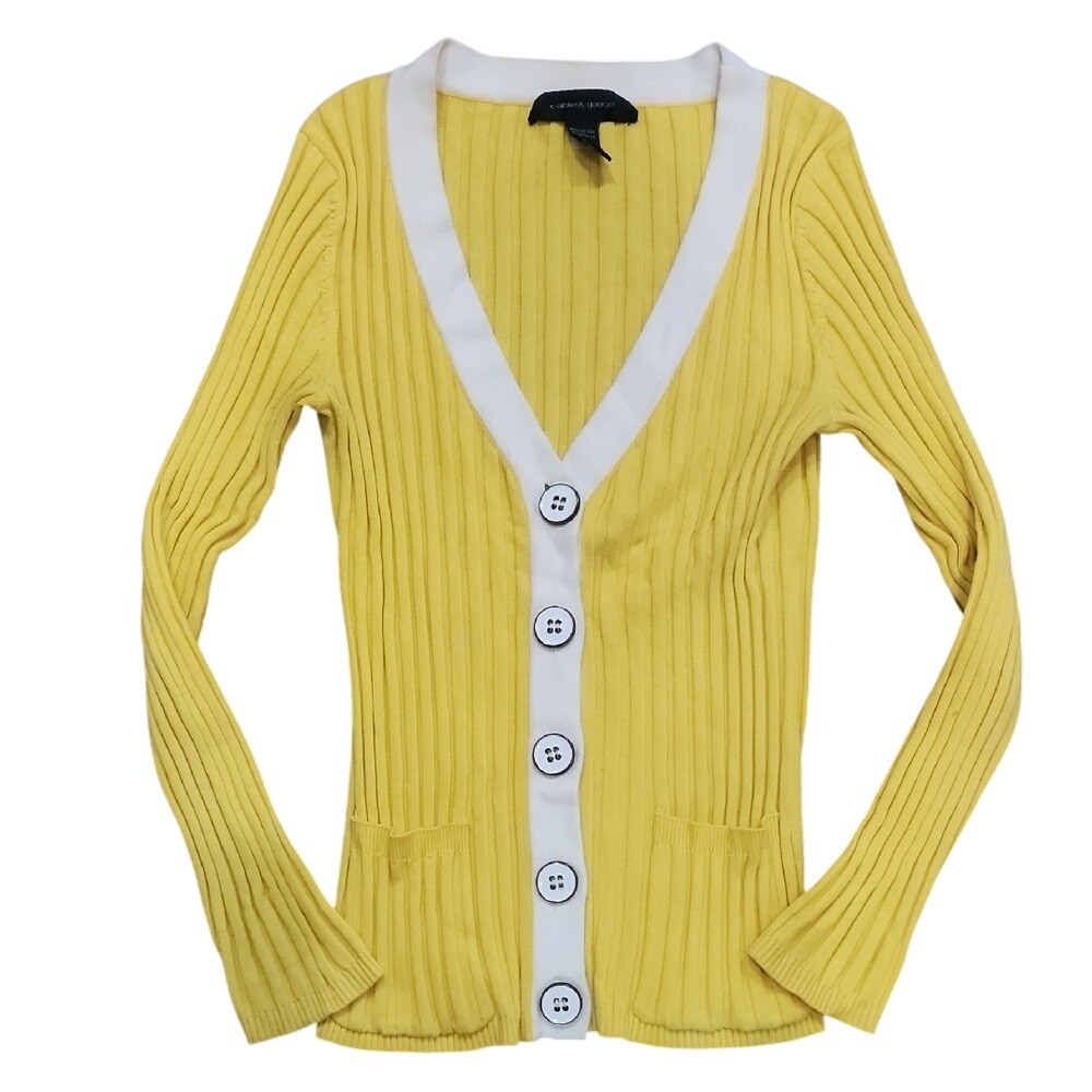 Cable & Gauge Yellow Y2k Retro‎ Skater Academia Boho Kidcore Bright Small Baddie